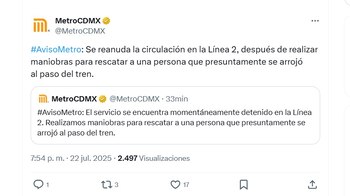 Reanudan servicio de la Línea