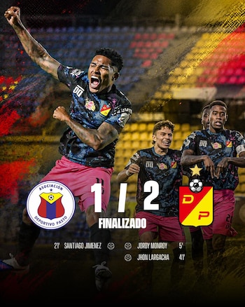 Jordy Monroy y Jhon Largacha marcaron los goles de la victoria del Deportivo Pereira - crédito Deportivo Pereira