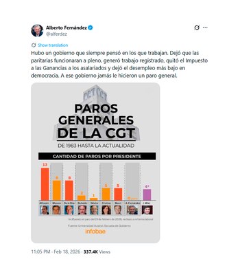 Fernández se refirió a su