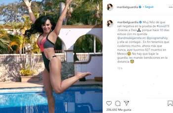 Maribel compartió este mensaje sobre