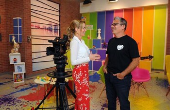 Natalia Denegri junto a Nelson