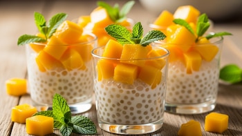Tapioca fría con mango y coco: un postre sin gluten ni lácteos, ideal para el verano