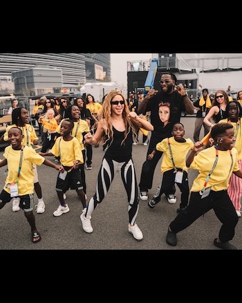 Los ensayos se vienen realizando en el MetLife Stadium en los días previos a la final - crédito @shakira/Instagram