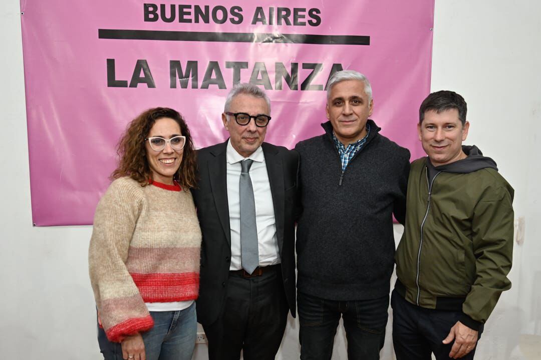 Julio Zamora y Pablo Domenichini juntos en una actividad electoral en La Matanza