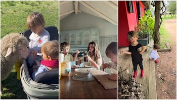 Mates, naturaleza y amor de hermanos: las fotos más tiernas de Calu Rivero junto a sus hijos en el campo