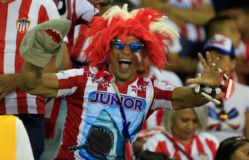 La hinchada de Junior de Barranquilla no tendrá acceso al estadio Atanasio Girardot para la final ante Atlético Nacional - crédito AFP