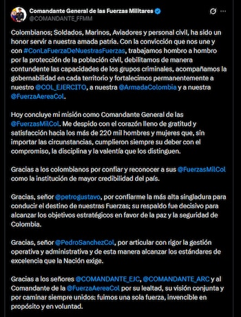 Francisco Cubides se despidió del