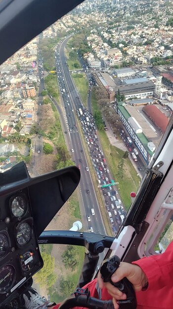 Tras el accidente, un joven