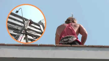 Hombre es rescatado en Miraflores tras intentar atentar contra su vida en la azotea de un conocido hotel en zona concurrida