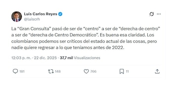 Con este mensaje en X,