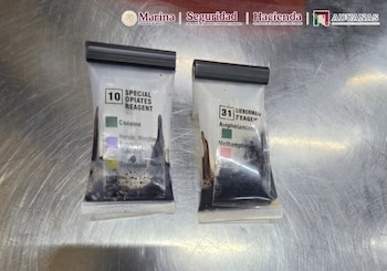 Confiscan en el AICM morfina y otras sustancias químicas ilícitas a un pasajero que venía de Miami. Marina