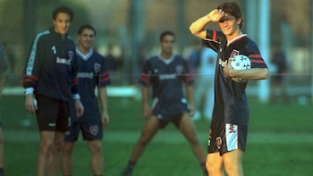 El mediocampiosta, con la casaca del Ciclón. Estuvo a punto de pasar al Real Madrid a cambio de 10 millones de dólares (FotoBaires)