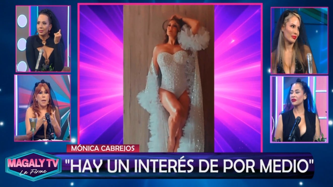 Magaly cuestiona fotos de boda de Karla Tarazona y Christian: “Se olvidaron de lo romantic chic”. Captura: Magaly TV La Firme.