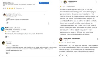 De las 279 reseñas en