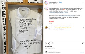 Dedicatoria de Martín Berasategui y