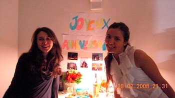 Verónica celebrando su cumpleaños un