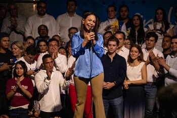 El Tribunal Supremo de Venezuela, aliado del régimen de Maduro, ordenó tirar abajo las elecciones internas de la oposición que dieron como ganadora a Maria Corina Machado con más del 90% de los votos (Europa Press/Elena Fernandez)