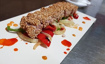 Tataki de atún balfegó con