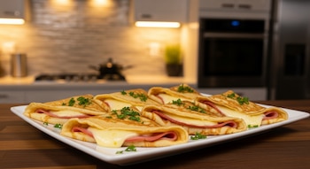 Jamón cocido y queso fundido