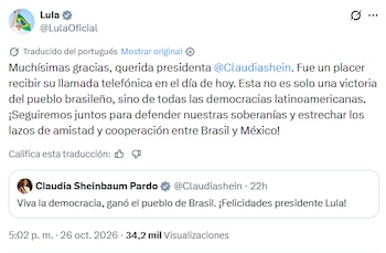 El mandatario brasileño sostiene que el mencionado en su publicación tiene un alcance colectivo para Brasil y la región