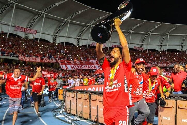 Jeison Medina hizo parte de la nómina del América de Cali que salió campeón en el segundo semestre de 2019 - crédito @jeisonmedinae27/Instagram