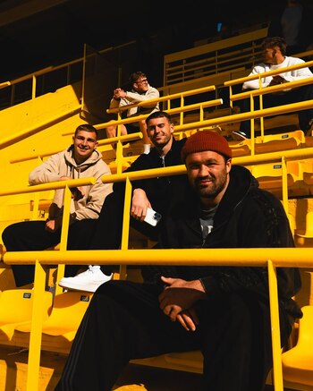 Los jugadores hicieron un paseo