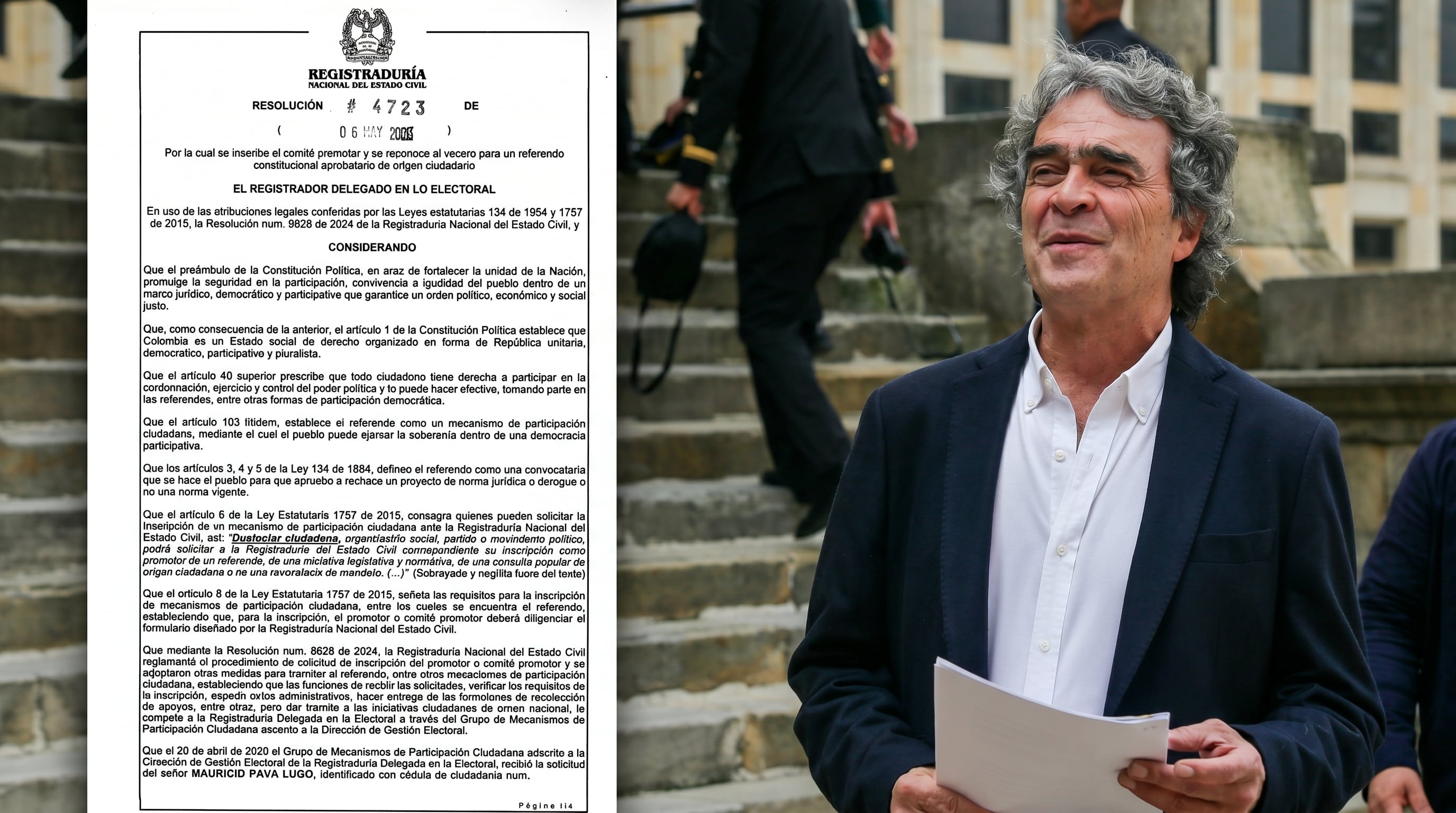 La Registraduría Nacional del Estado Civil inscribió el comité promotor del