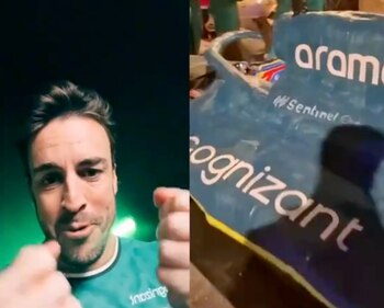 Alonso reacciona al disfraz de