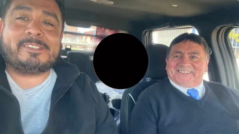 Roque “Chipi” Giménez posa para una selfie con el intendente Luis Campos, ahora desplazado de su cargo