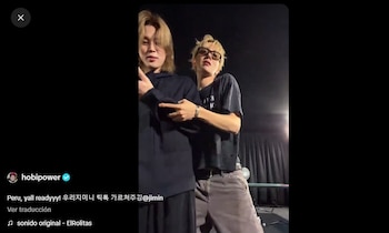Jimin y j-hope bailaron 'El rolitas' en un TikTok grabado antes del primer concierto de BTS en Lima.