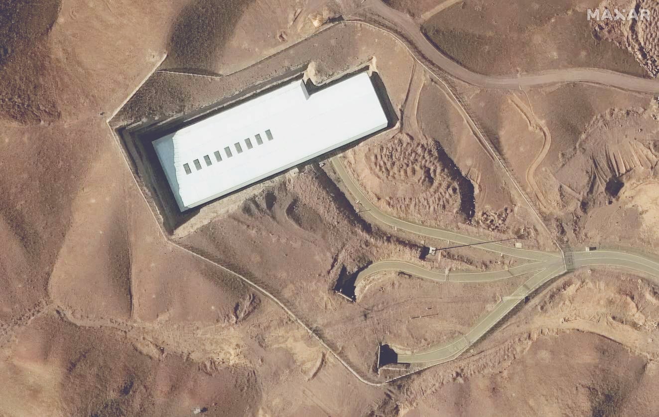 Una imagen satelital muestra la instalación nuclear de Fordo en Irán el 24 de enero de 2025. Maxar Technologies/vía REUTERS