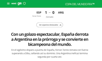 Cómo vivió el portal brasileño la final