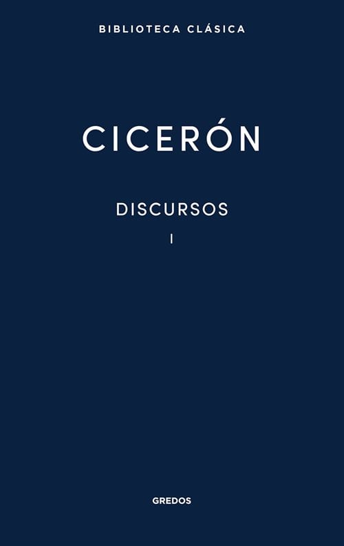 Cubierta del primer volumen de los 'Discursos', de Cicerón. (Gredos)