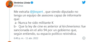 El descargo de Verónica Llinás
