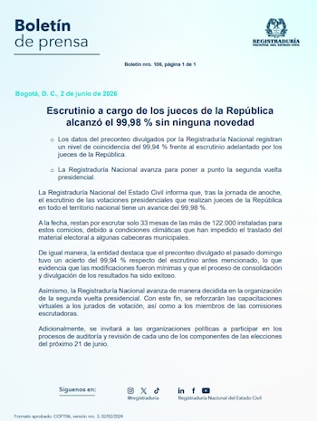 Registraduría - crédito Registraduría