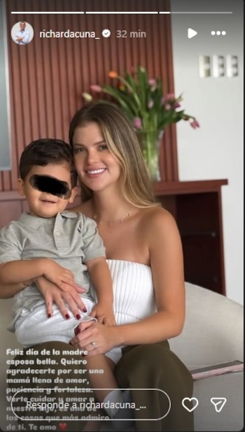 El saludo de Richard Acuña a Brunella Horna por el Día de la Madre