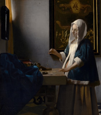 La belleza de la semana: Mujer sosteniendo una balanza de Johannes Vermeer INTERIOR