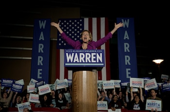 Warren durante un acto en Monterey Park, California (REUTERS/Kyle Grillot)