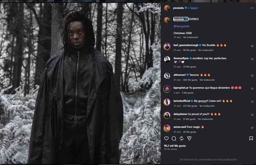 Paapa Essiedu aseguró que la apariencia de Snape es fundamental para lo que busca proyectar el personaje.