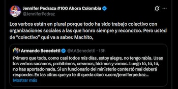 Jennifer Pedraza cuestionó directamente la