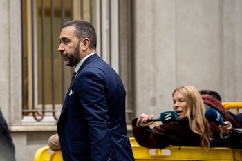Aldama a su llegada al Tribunal Supremo. (Gabriel Luengas/Europa Press)