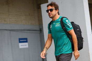 Alonso a su llegada a