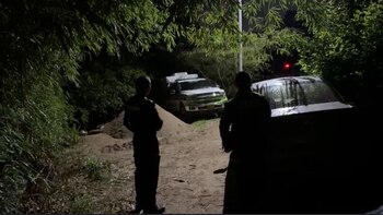 Imagen de las autoridades llegando