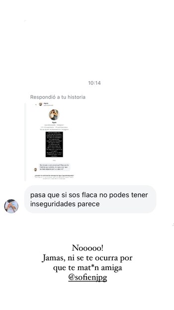 Uno de los mensajes de