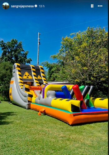 El inflable fue el protagonista