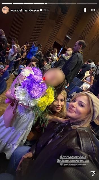 Wanda Nara y Evangelina Anderson acompañaron a sus hijas en sus muestras de baile