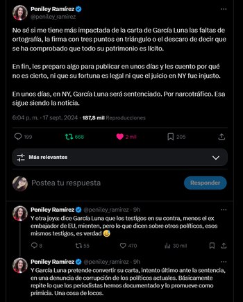 La periodista Peniley Ramírez arremetió