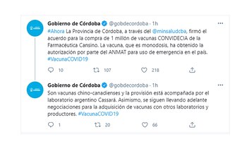 Los mensajes del gobierno de