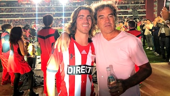 Con su hija Bautista, como