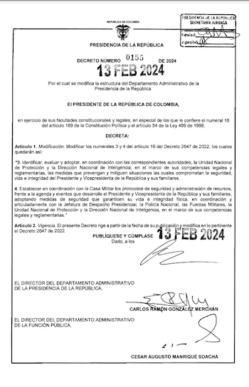 Decreto 0155 de 13 de